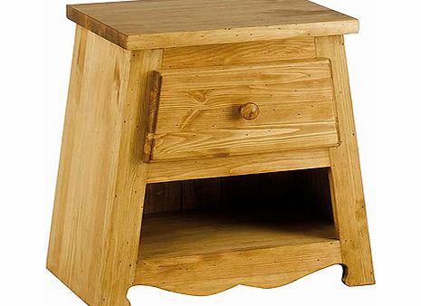 Farmer Solid Pine 1 Niche 1 Drawer Bedside Table