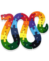 Alphabet Jigsaws Snake Number Jigsaw Puzzle - learning is fun