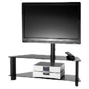 ALPHASON APB1200/2 Black Glass TV Stand- For up
