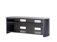 Finewoods Black Oak 3 Tier LCD TV Stand With Black Glass Top for up 60 TVs