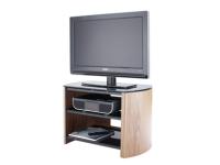 Alphason Finewoods Light Oak 3 Tier LCD TV Stand With Black Glass Top for up 37 TVs