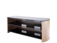 Alphason Finewoods Light Oak 3 Tier LCD TV Stand With Black Glass Top for up 60 TVs