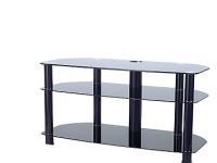 Alphason Sonas Black Glass 3 Tier LCD TV Stand for up 42 TVs and Plasmas