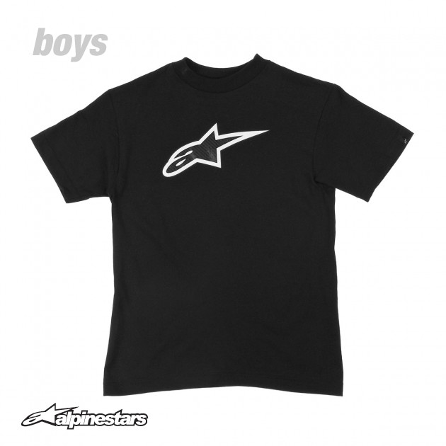 Boys Alpinestars Carbon Fiber Youth T-Shirt -