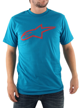 Alpinestars Turquoise/Red Charged Logo T-Shirt
