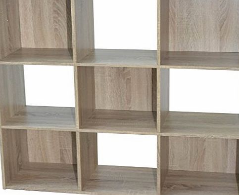 Alsapan Compo 3 x 3 Cube Unit with Melamine, 91 x 91 x 29.5 cm, Oak Finish