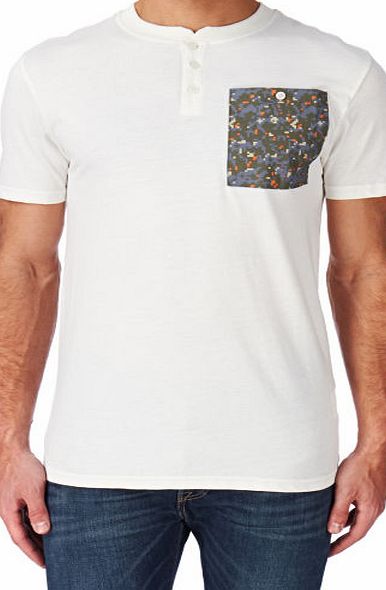Altamont Mens Altamont Parse Pocket Henley T-shirt - Bone
