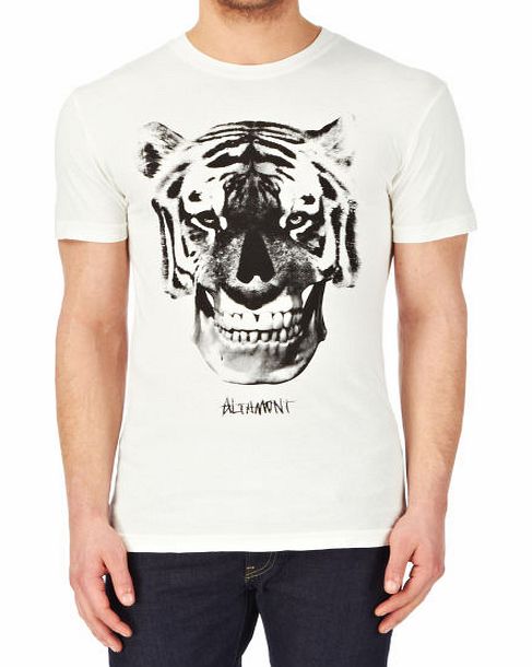 Altamont Mens Altamont Tiger Face T-shirt - Bone