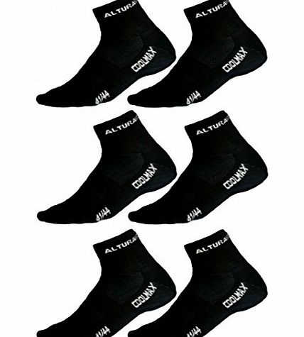 Coolmax Sock 3pck - Black, Medium