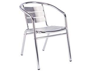 Aluminium bistro armchair 4pk