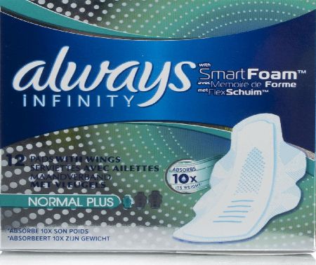 Always Infinity Normal Plus Pads With Wings