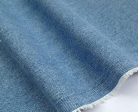 always knitting and sewing  per half metre washed 8oz denim fabric 100 cotton (Light blue)