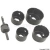 Carbon Steel Hole Saw Set of 5 Piece