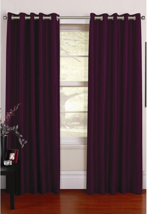 Amalfi Grape Lined Eyelet Curtains