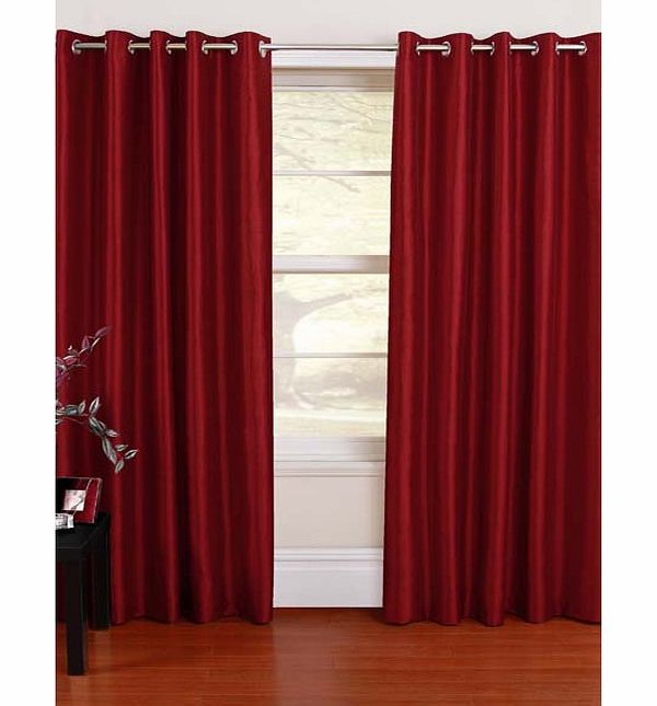 Amalfi Rouge Lined Eyelet Curtains