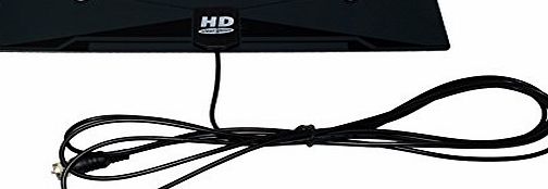 Amazingdeal365 High Definition Digital Indoor TV Antenna HDTV DTV Box Ready HD VHF UHF Flat Design High Gain