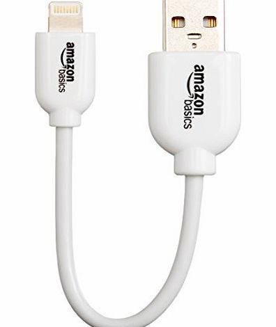 AmazonBasics Apple Certified Lightning to USB Cable - 4-Inches (10 Centimeters) - White