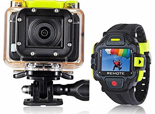 A7 16MP FHD Action Camera G8900 with Wi-Fi & Realtime Watch Remote Control - 1080p@60FPS, Ultra Wide 145 Lens