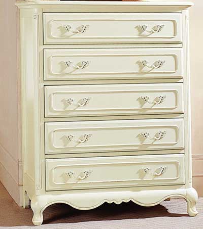 PAINTED CHEST OF DRAWERS 5 DRAWERS HIGH