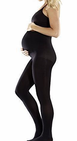 Ambra 70 denier baby bump tights. Opaque maternity tights with comfort panel. 3 Sizes (Medium)