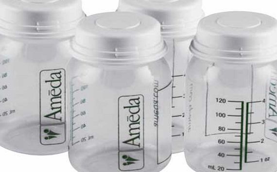 Ameda Breast Milk Collection Bottles 120ml - 4