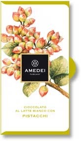 Amedei I Frutti, white chocolate bar with pistachio -