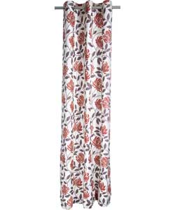 AMELIA Ringtop Red Curtains - 66 x 90 inches