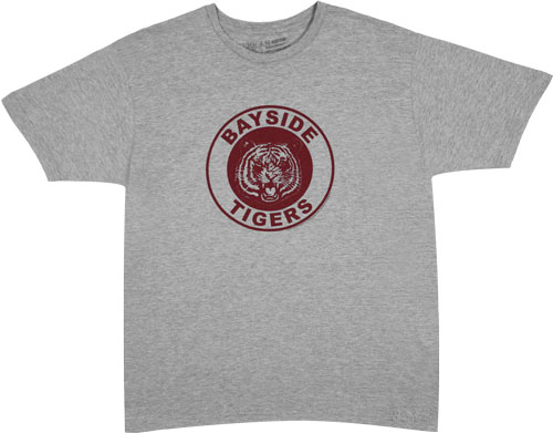American Classics Grey Mens Bayside Tigers Logo T-Shirt from