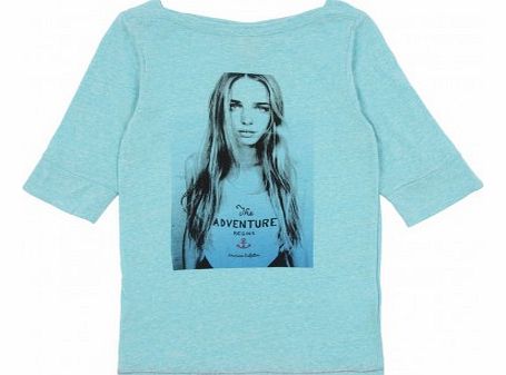 American Outfitters Adventure T-shirt Azure blue `8 years,10 years