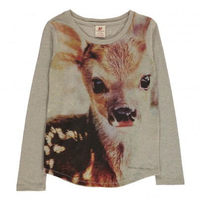 American Outfitters Bambi Head T-shirt Light grey `2 years,4 years,6