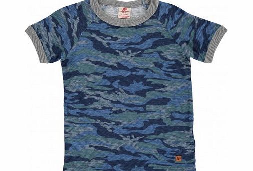 American Outfitters Camouflage T-shirt Blue `2 years,4 years,6