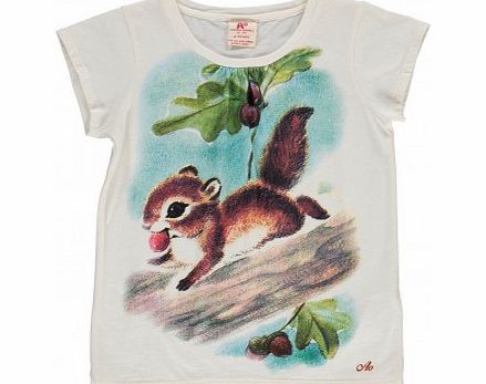 American Outfitters Ecureuil T-shirt White `2 years,4 years,6