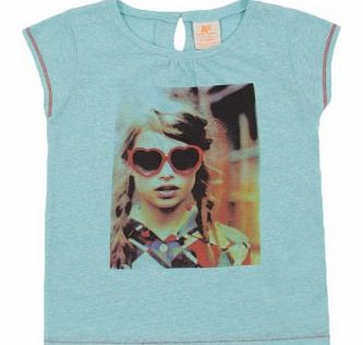 American Outfitters Glasses T-shirt Turquoise `8 years