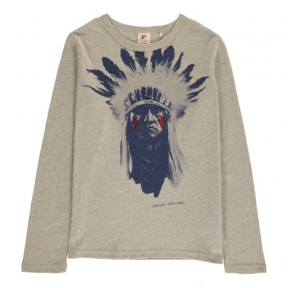 American Outfitters Indian T-shirt Light grey `2 years,4 years,6