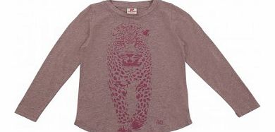 American Outfitters Leopard T-shirt Beige pink `6 years,10 years,12