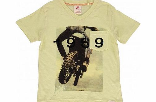 American Outfitters Moto 1969 T-shirt Pale yellow `2 years,4 years,6