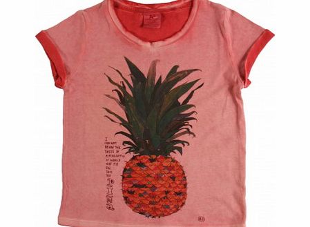 American Outfitters Pineapple T-shirt Peach `4 years,8 years,10