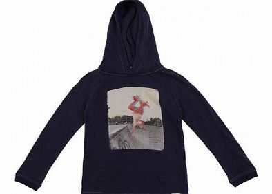 American Outfitters Skate board hooded T-shirt Blue `8 years,10