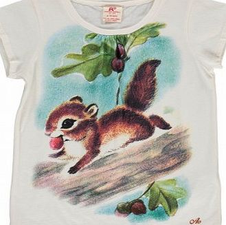 American Outfitters Squirrel T-shirt White `2 years,4 years