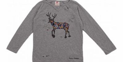 American Outfitters Stag T-shirt Heather grey `2 years,6 years,8