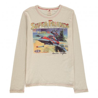 American Outfitters Super Friends T-shirt Ecru `2 years,4 years,6