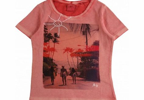 American Outfitters Surf Et Soleil T-shirt Peach `6 years,8 years,10