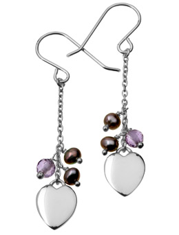 Amethyst Collection White Fire Amethyst Earrings GS06008B