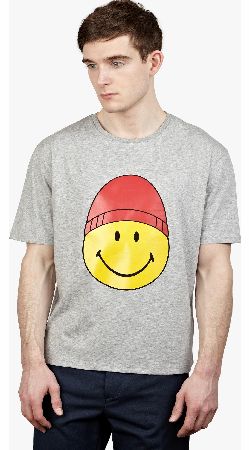 AMI  Smiley Print T-Shirt ami2408gryxl