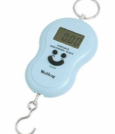 Amico Baby Blue Shell LCD Display Electronic Scale Hanging Weight 40Kgx10g
