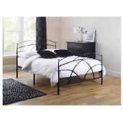 Double Bed, Black & Airsprung Mattress