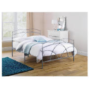Double Metal Bed Frame, Pewter &