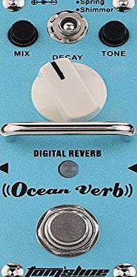 ammoon AOV-3 Ocean Verb Digital Reverb Electric Guitar Effect Pedal Mini Single Effect with True Bypass