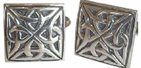 Sterling Silver Celtic Knotwork Design Cufflinks - Triskele
