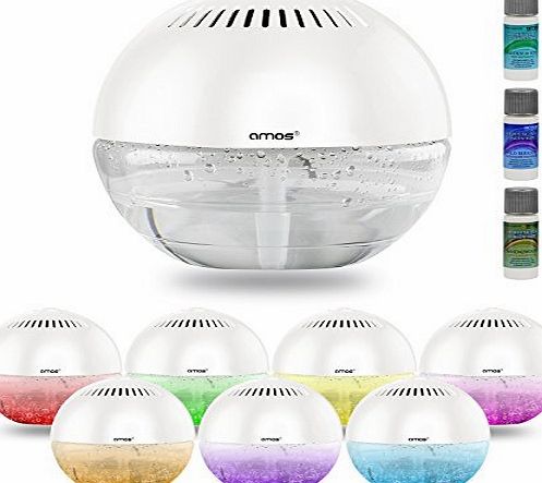 AMOS Globe Air Purifier Revitalizer Air Freshener Humidifier Ioniser with Colour Changing LED Light &